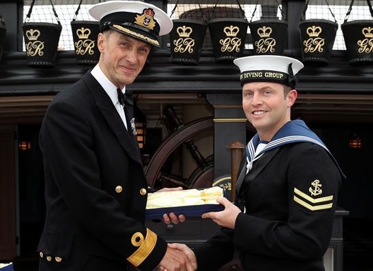 Scott McAllister (right) receives his award