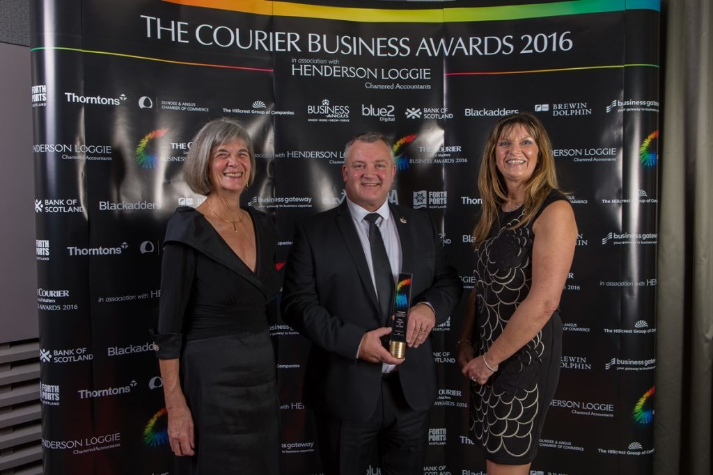 Small Business of the Year: Crosbie Matthews Funeral Directors. Award presented by Jacqui Roberts (left), of Hillcrest.