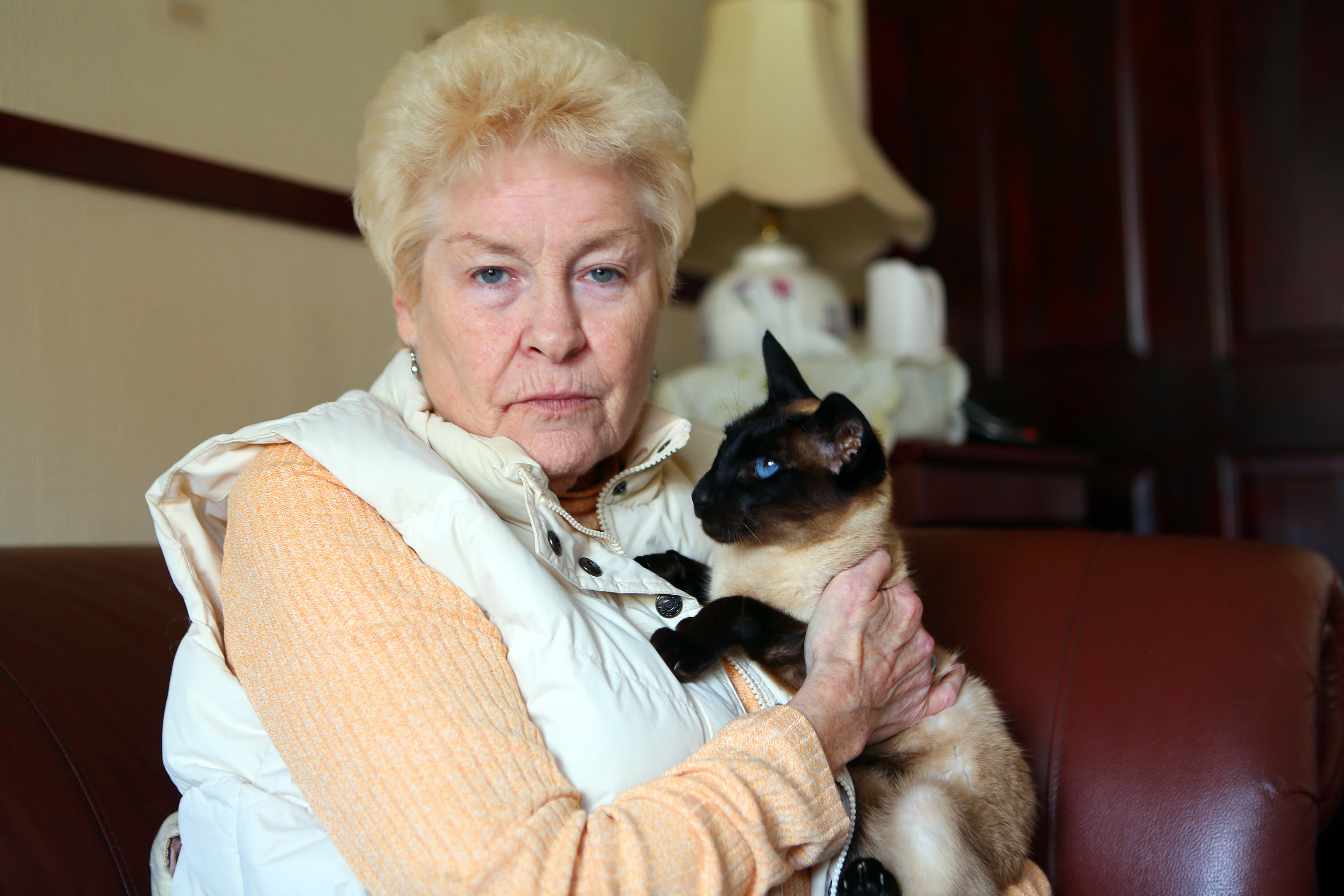 Maureen Robb has been reunited with missing Siamese cat Sara.