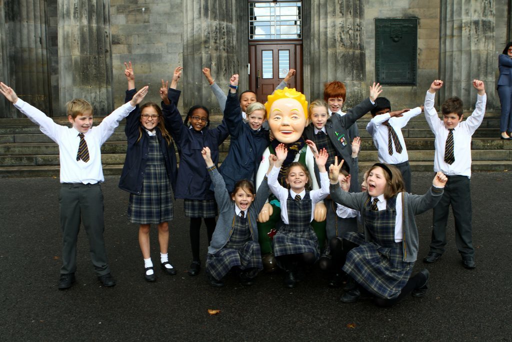 Oor Wullie returned, much to the delight of the pupils.