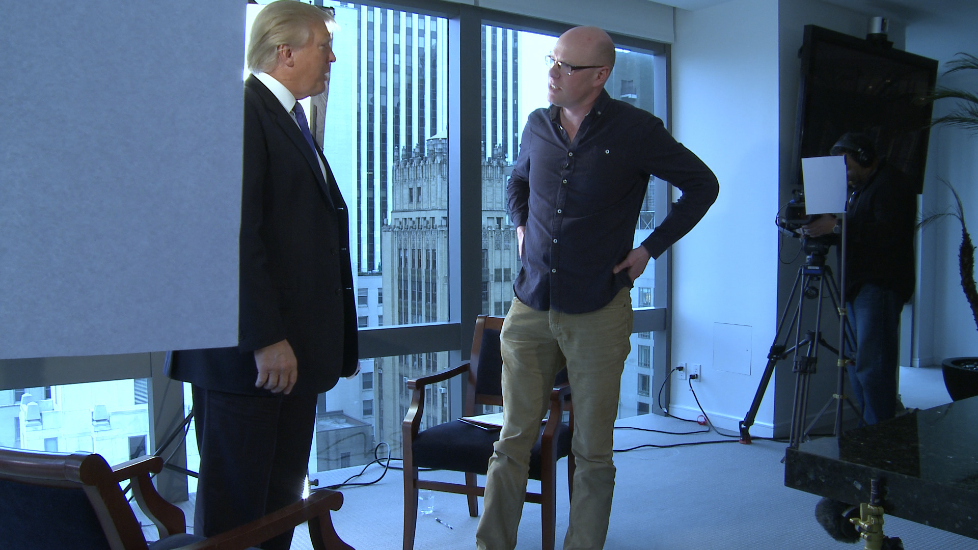 Donald Trump and Montrose filmmaker Anthony Baxter at Trump Tower, New York City in 2014.