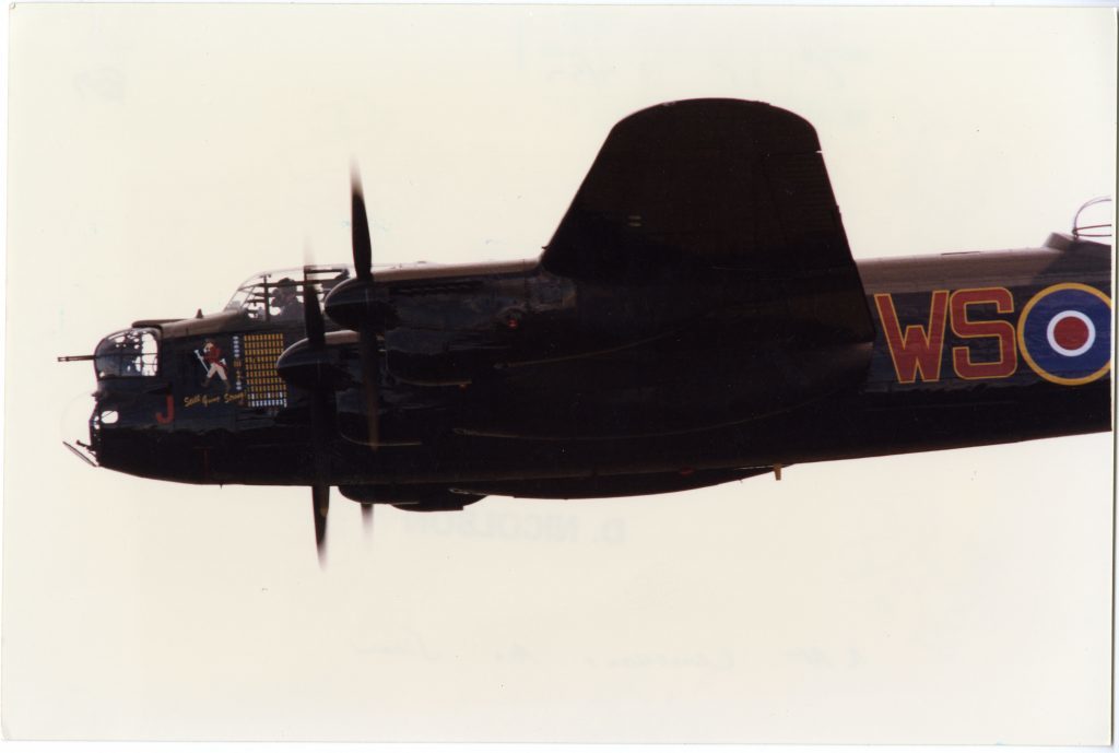 In the 40th anniversary of the formation of the historic aircraft flight, the forerunner of the Battle of Britain Memorial Flight, the Hurricane and the Lancaster (pictured) are a fitting tribute to "the few".  13 September 1997.