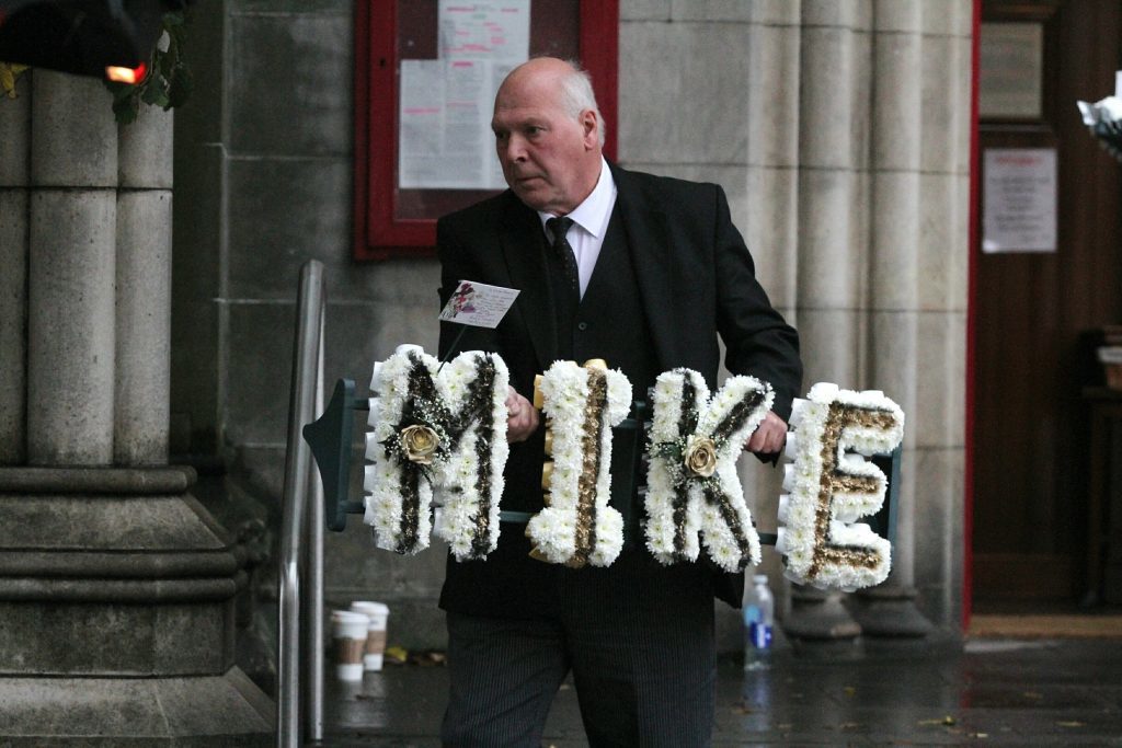 The funeral took place today of Dundee boxer Mike Towell at St Andrews Cathedral, Friday October 14