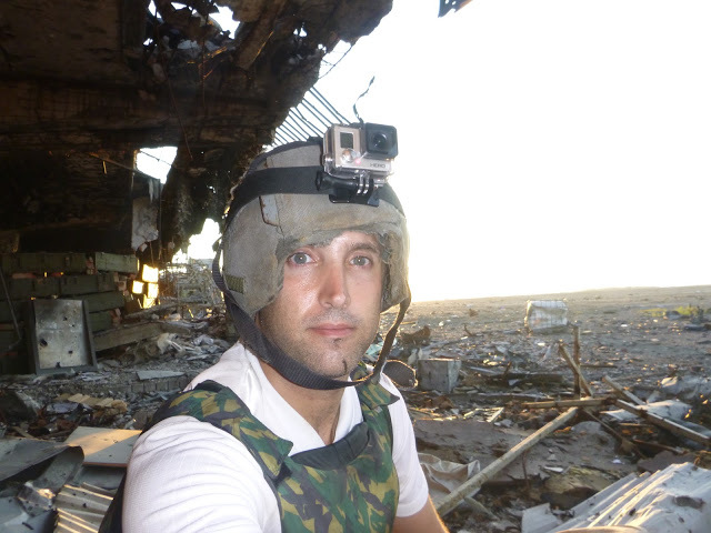 Mr Phillips in Donetsk during the conflict.