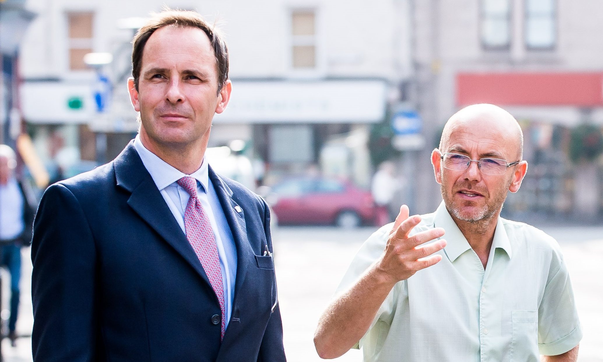 Perth City Development Board chairman John Bullough with designer Wayne Hemingway.