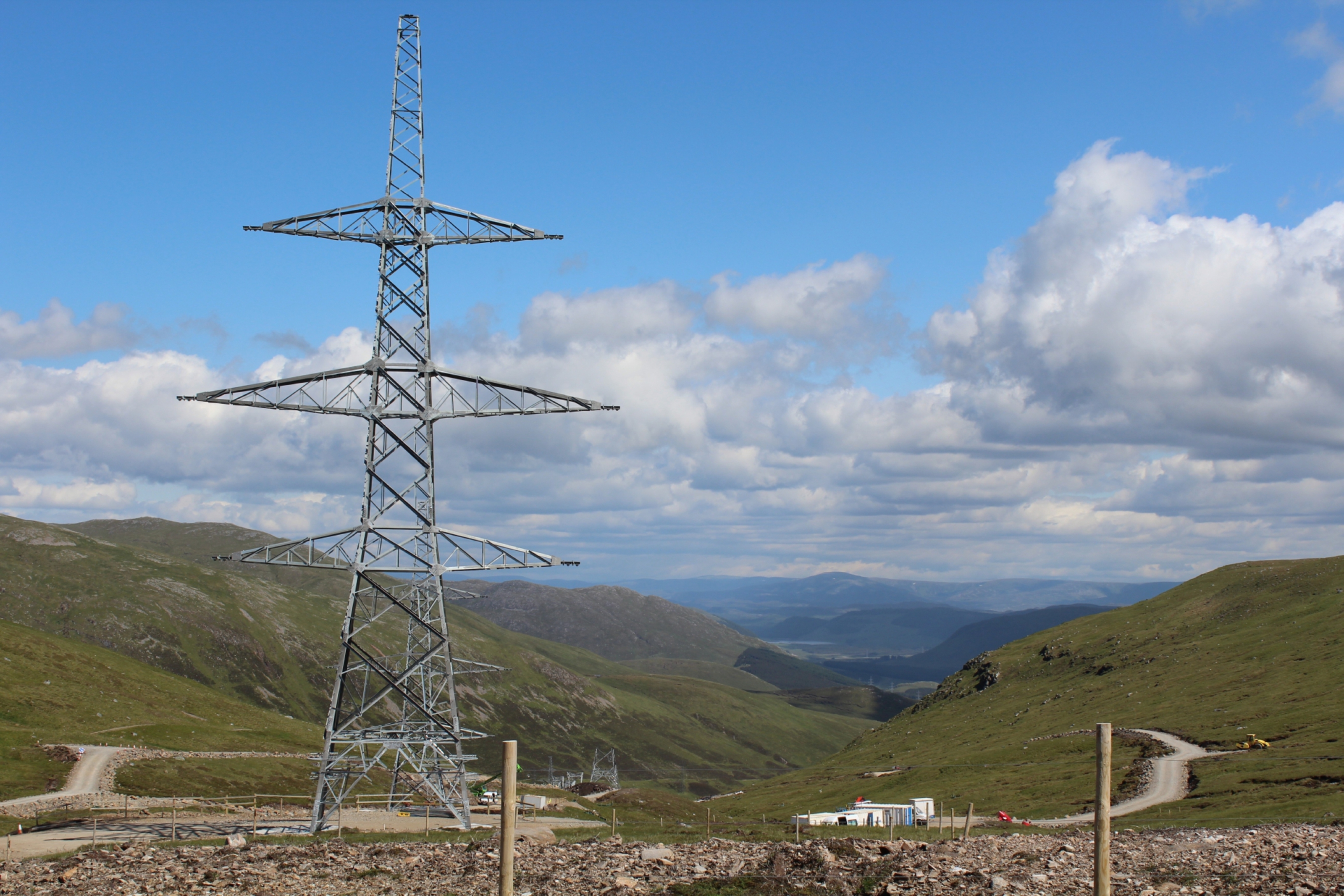 The Beauly to Denny line construction hit all manner of milestones, including that of the highest elevated transmission tower in the UK, situated on the Corrieyairack Pass.