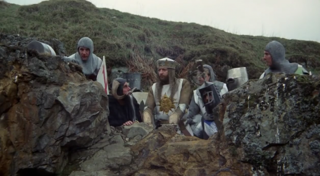 A scene from Monty Python and the Holy Grail.