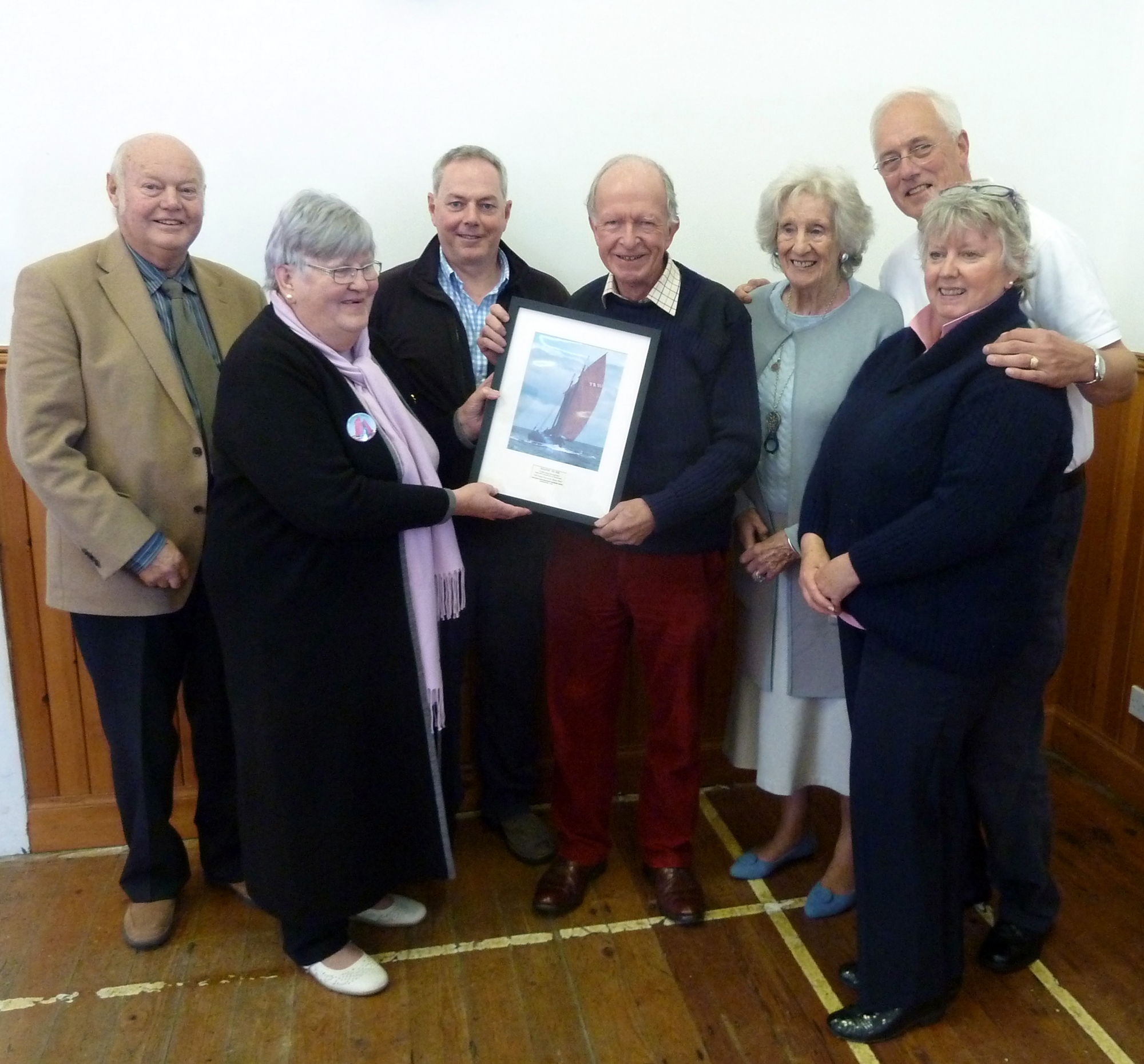 From left — David Tod, Jan Reilly, John Maxwell, Richard Shelton, Norma Rowlerson, Mike Barton, and Joan Paton.