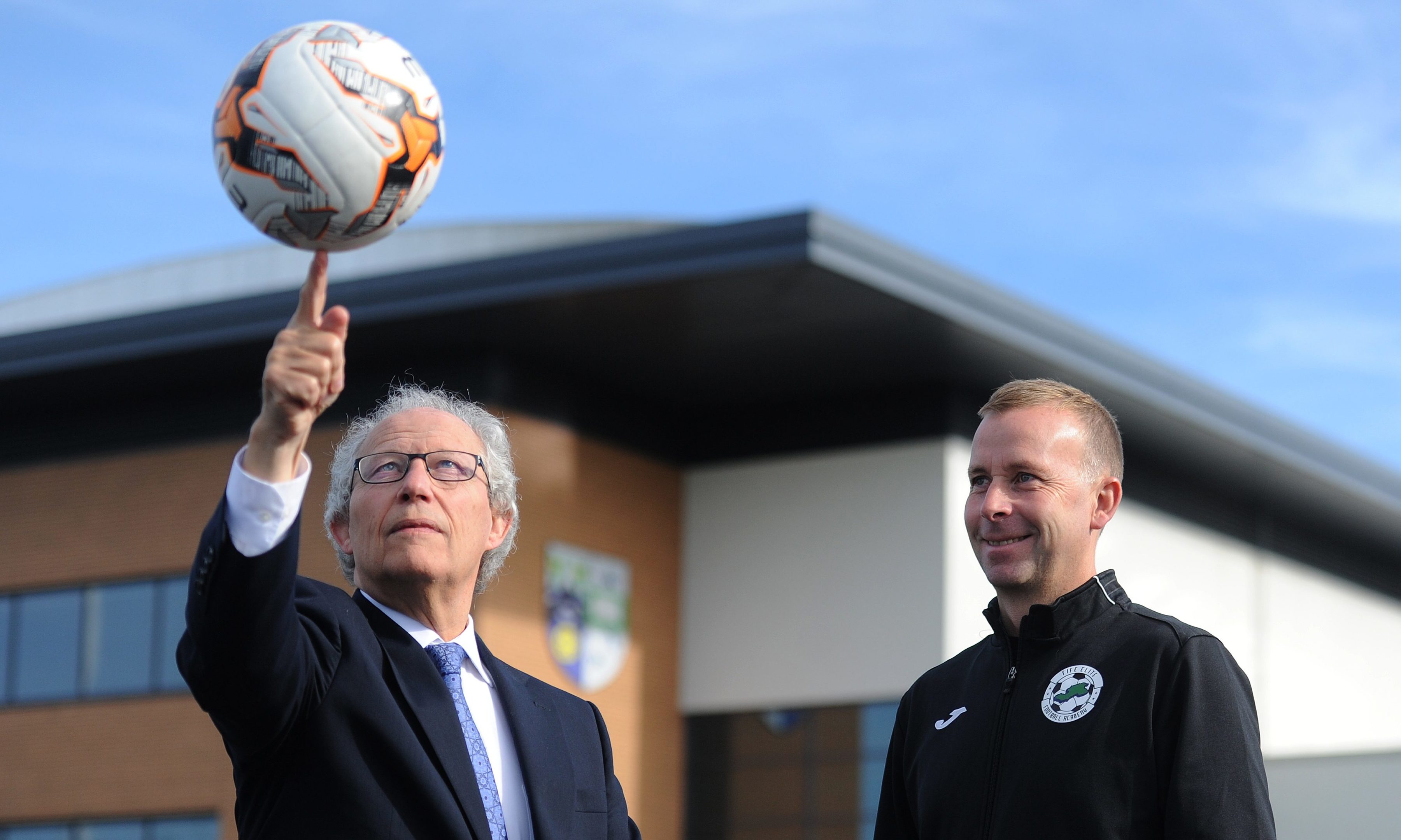 Henry McLeish with head of academy coaching Stephen Wright.