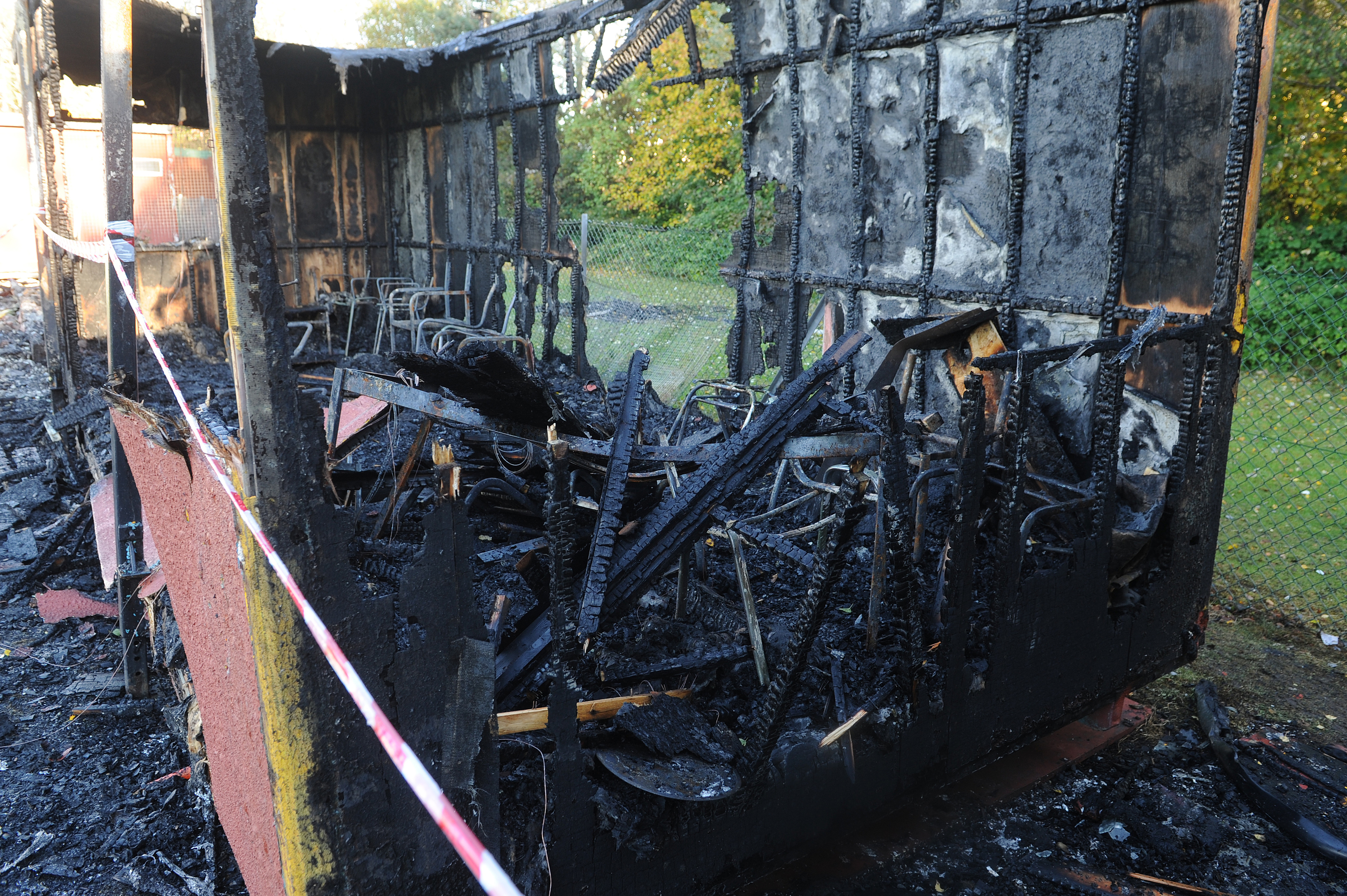 The scene at Denfield Park, Denburn Road, Kirkcaldy.