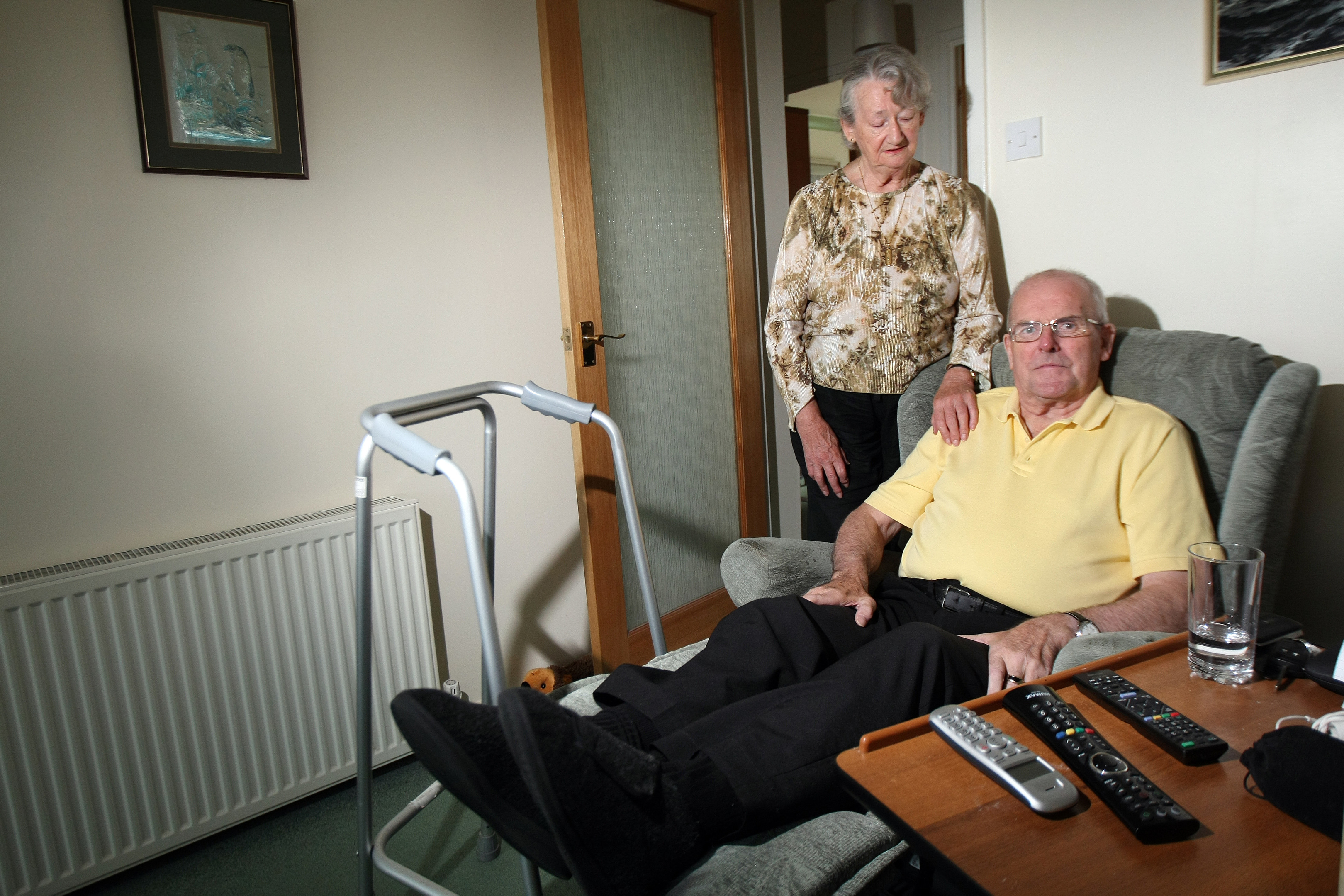 James and Olive Hay say Mr Hay's care has deteriorated since the new scheduling system was phased in.