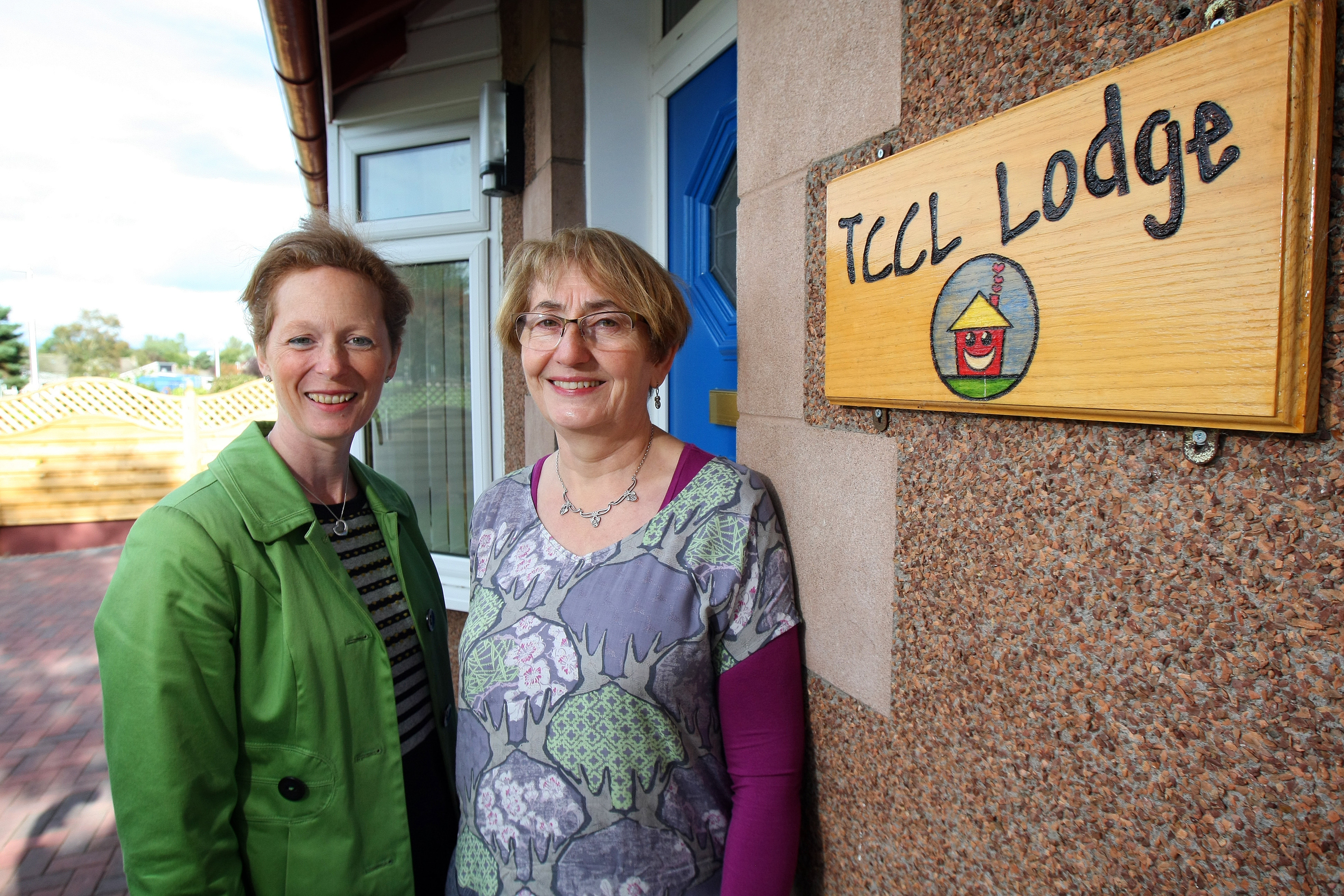 Biz Logan (left) and Dr Rosalie Wilkie outside TCCL Lodge