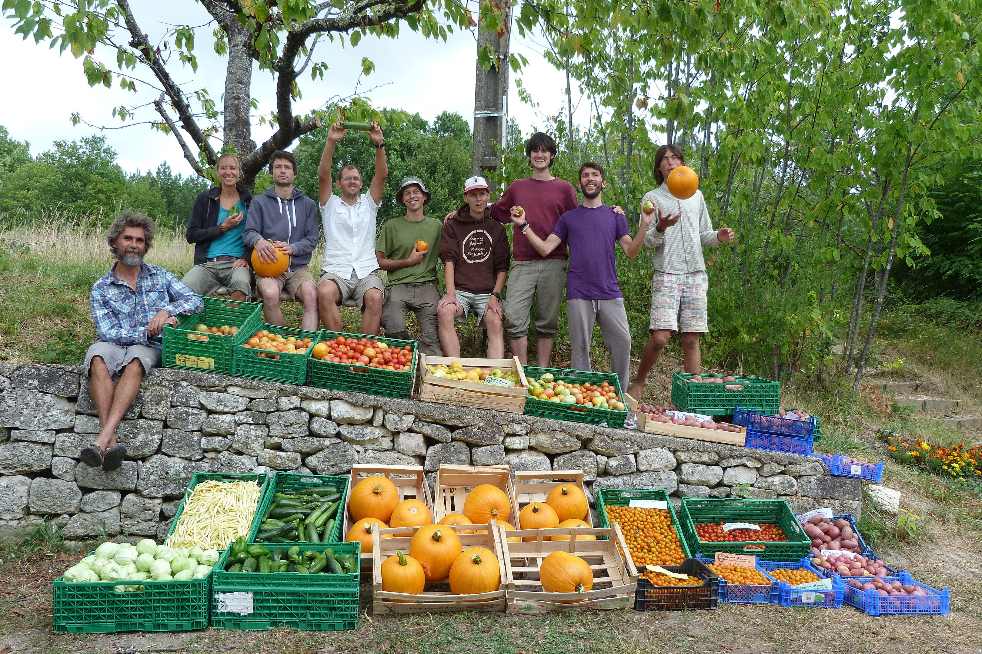 Some of the producers at Plum Village.