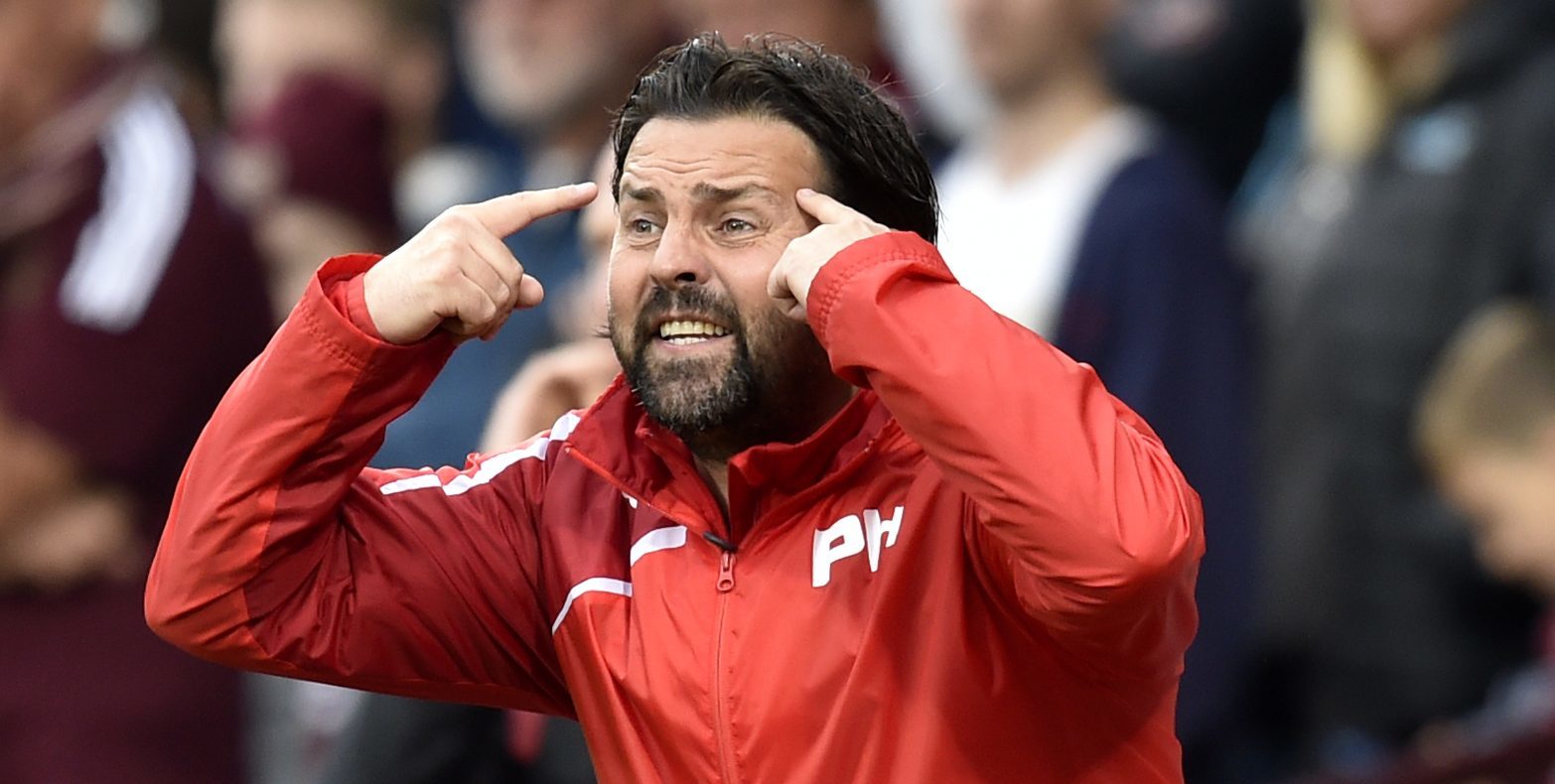 Paul Hartley at Tynecastle.