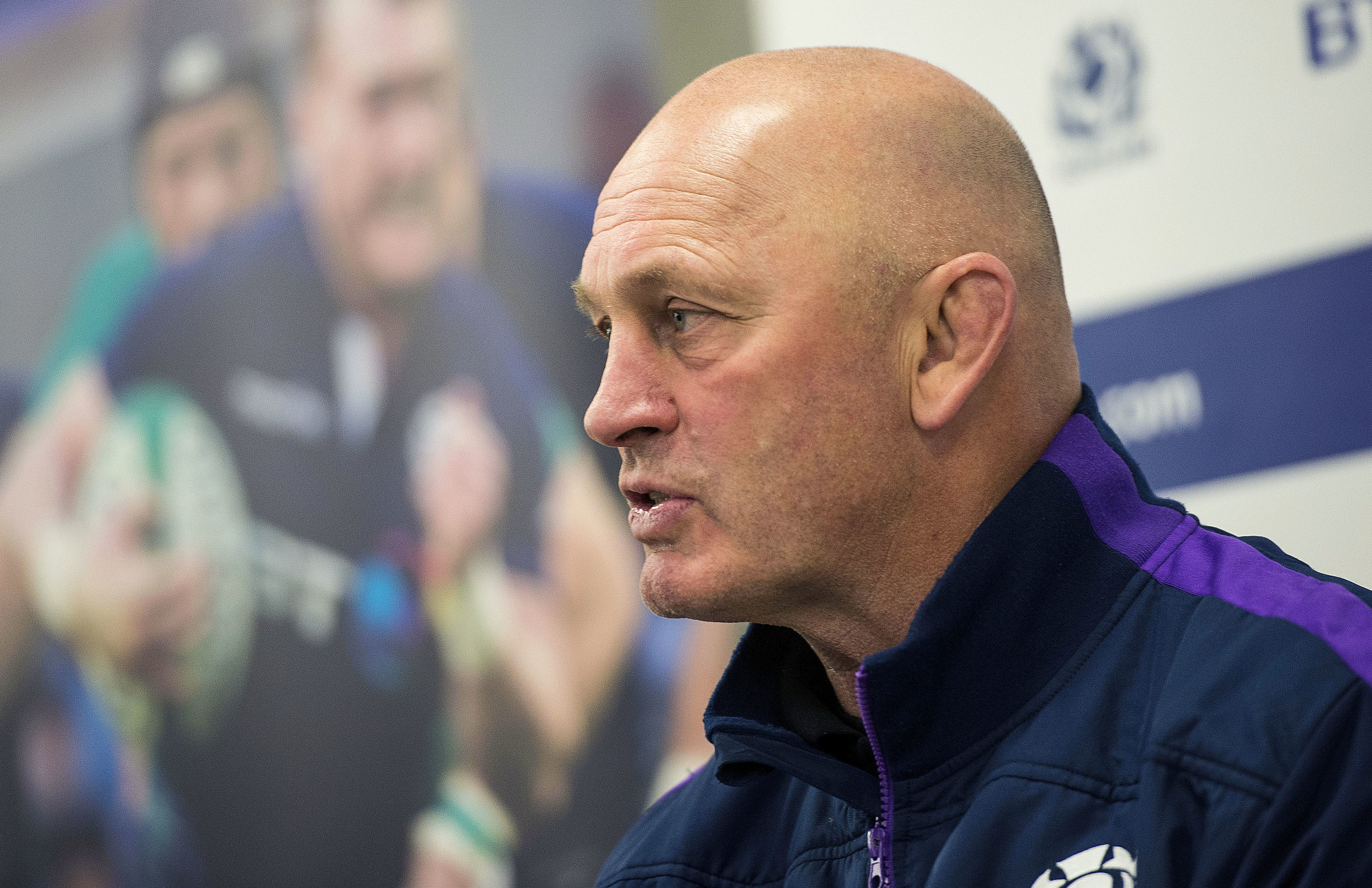 Vern Cotter at yesterday's Scotland squad announcement.