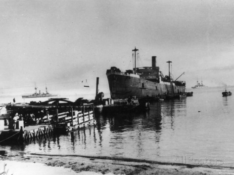 The SS River Clyde at V Beach, Gallipoli, in 1915