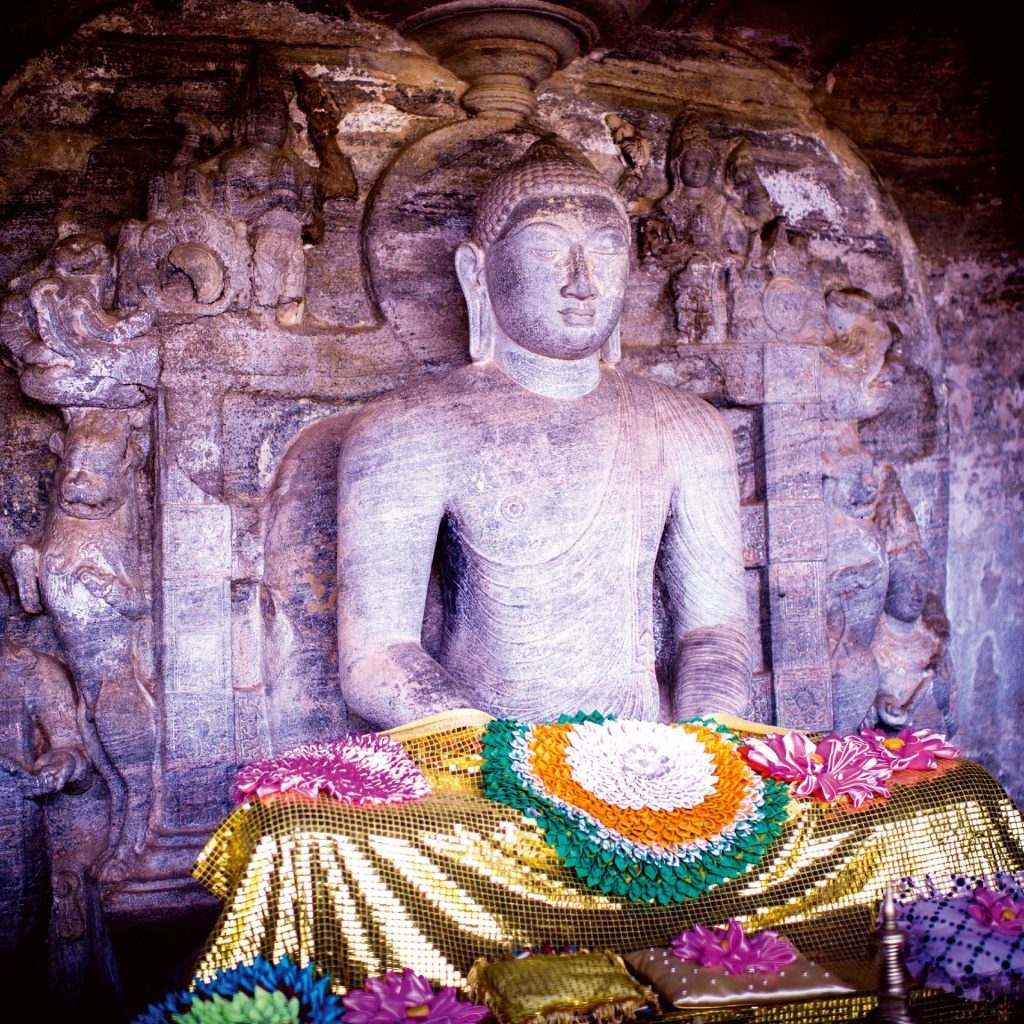 Buddhist temple in Bentota, Sri Lanka.