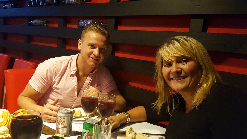 Corrie McKeague with his mother Nicola Urquhart.