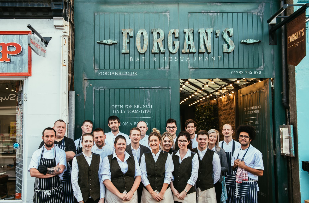 Forgan's staff standing outside the new Broughty Ferry restaurant.