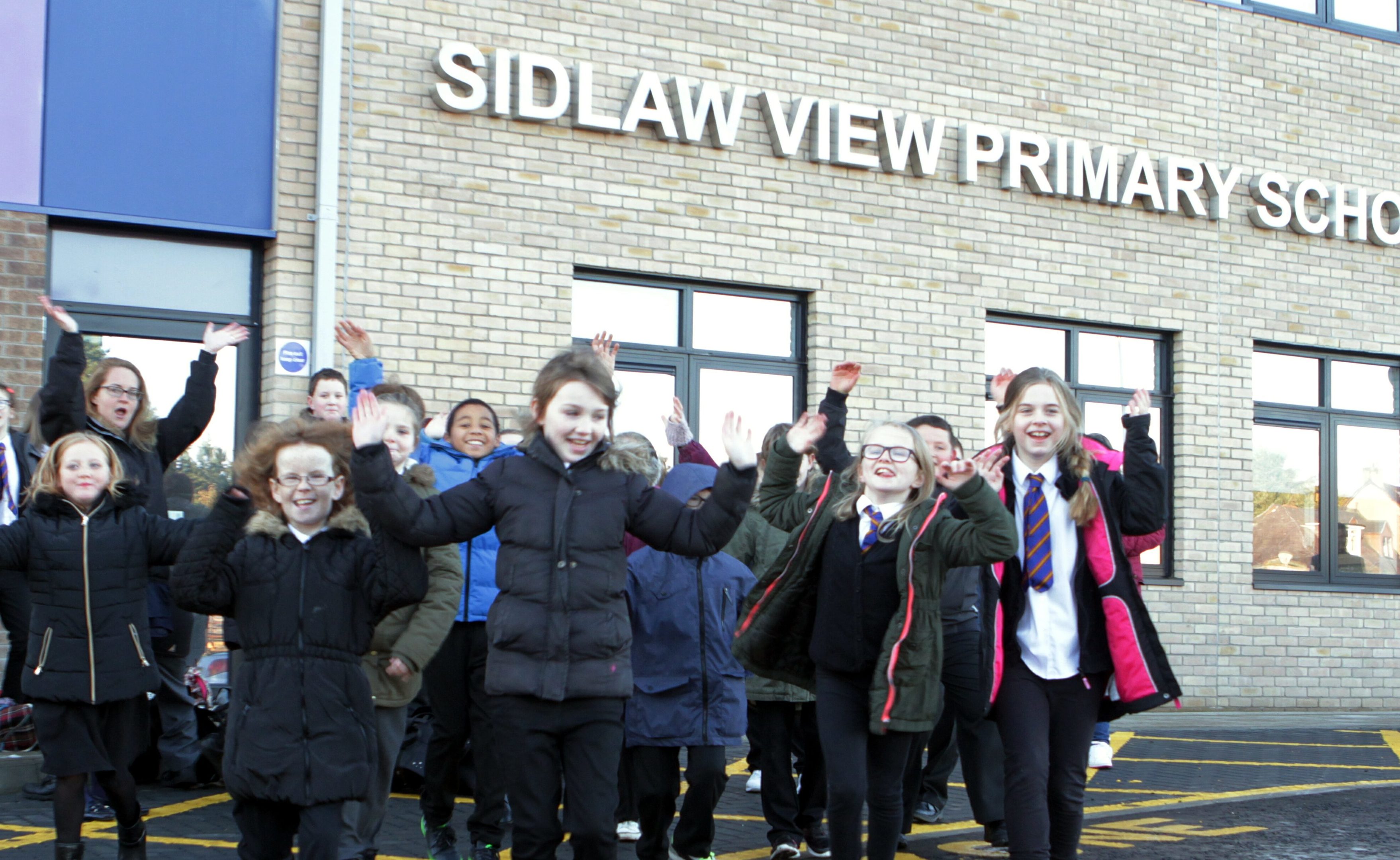 Pupils were delighted to gain access to their new school.