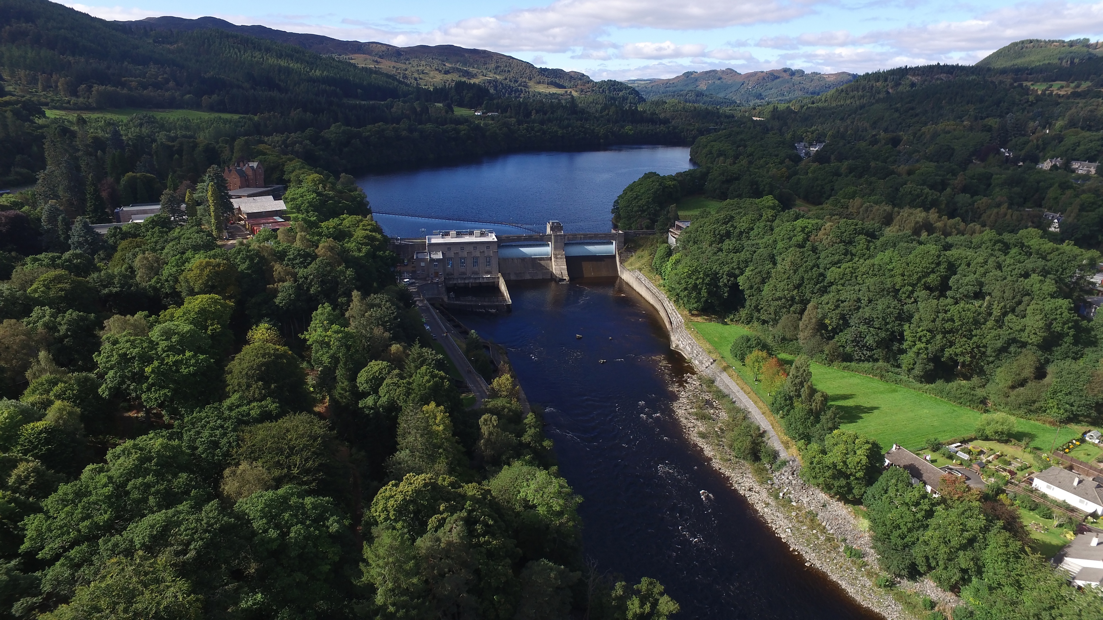 Pitlochry dam and visitor centre.