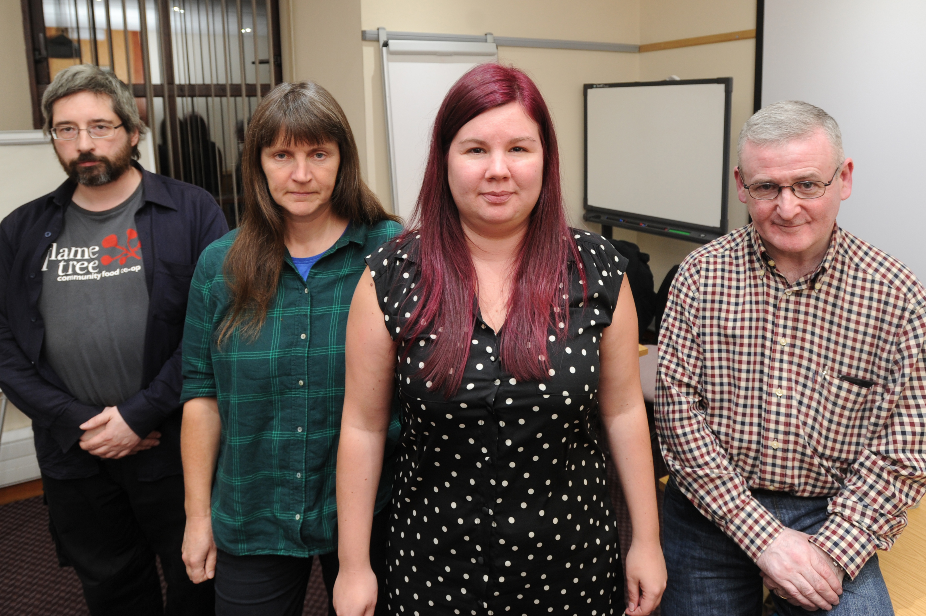 At the launch were speakers Donal O'Driscoll, Helen Steel, chairperson Leah Ganley and Harvey Duke