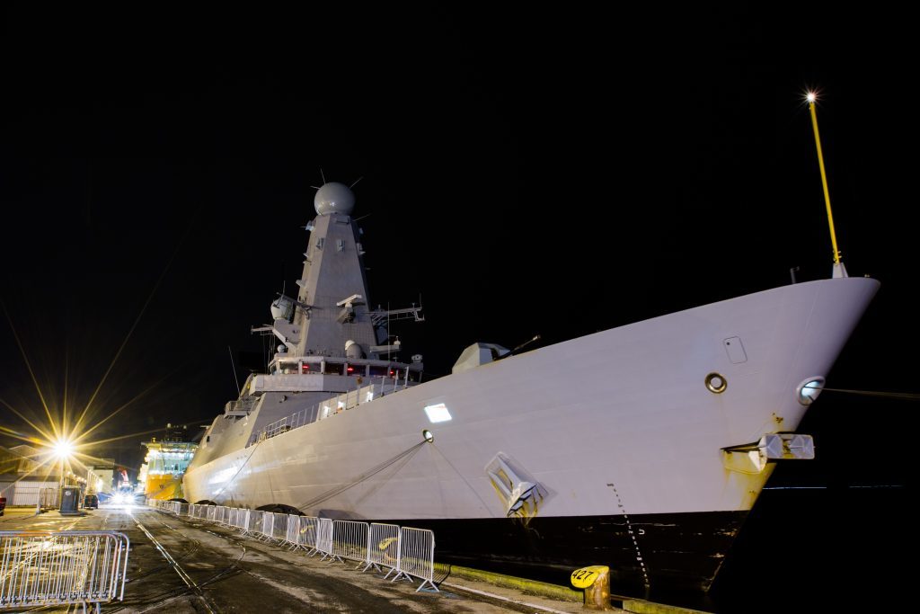 HMS Duncan in Dundee in 2013.