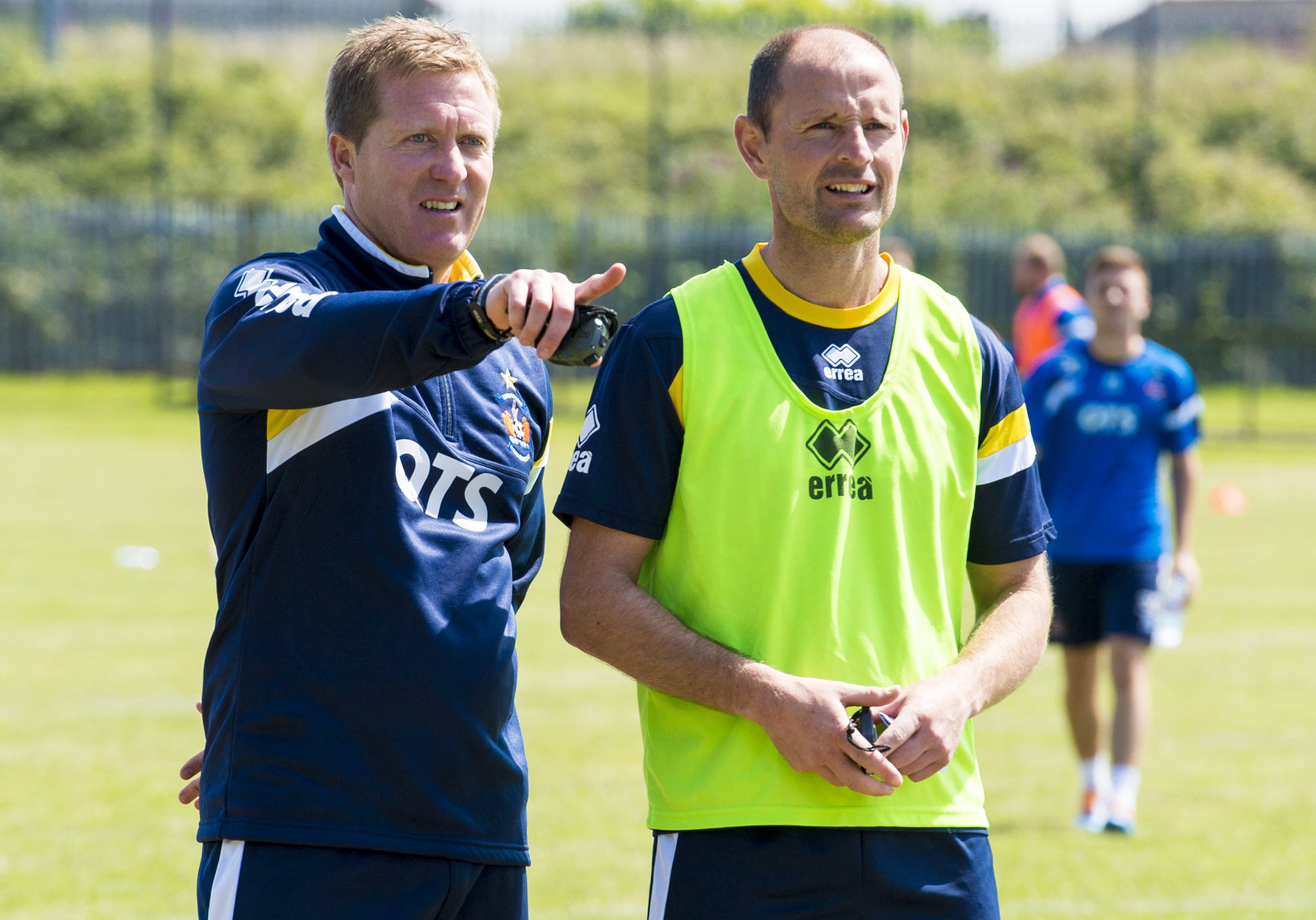 Allan Johnston and Gary Locke at Kilmarnock.