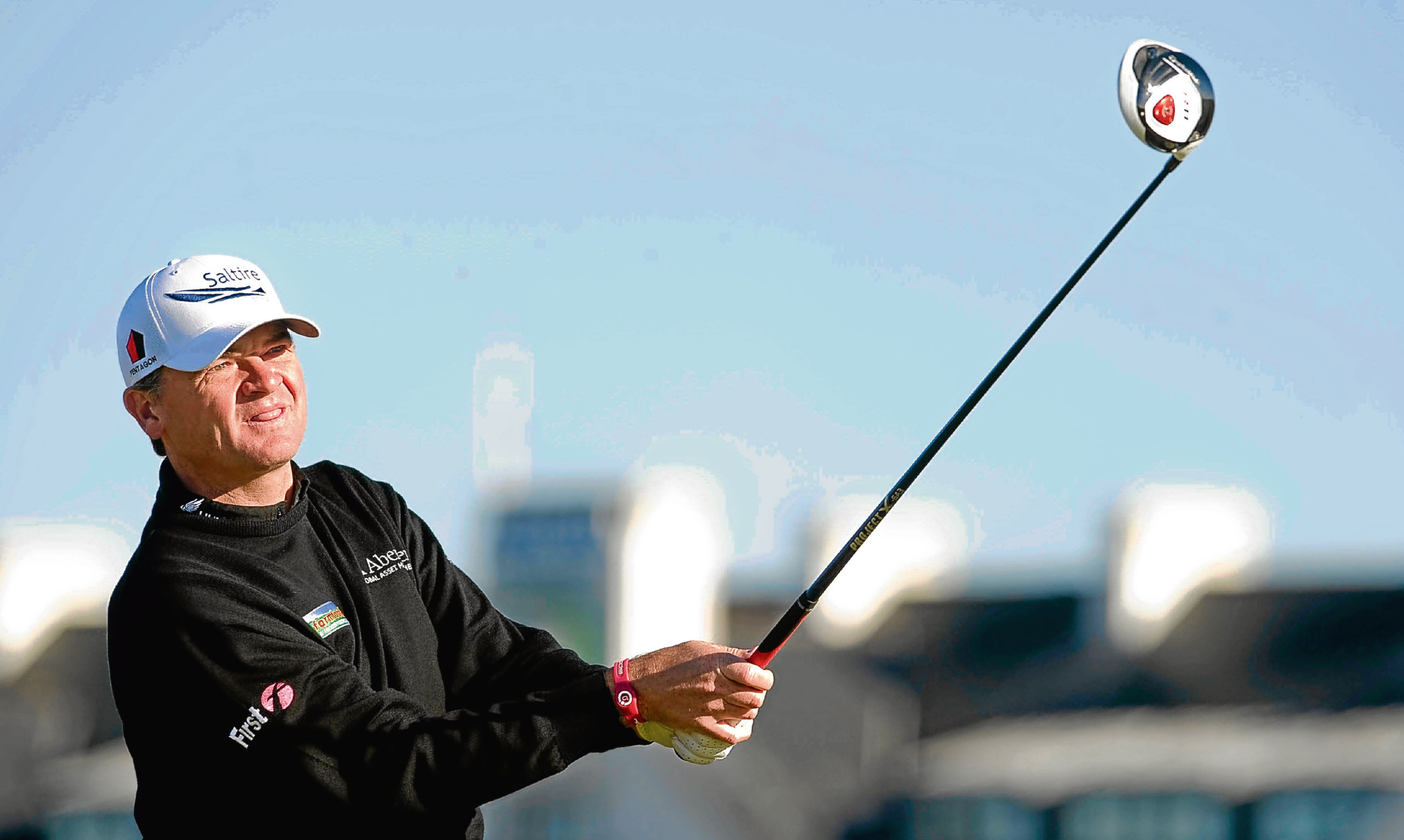 Paul Lawrie in action at Carnoustie.