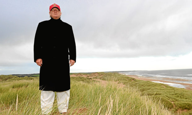 Donald Trump at his golf course at Menie near Aberdeen.