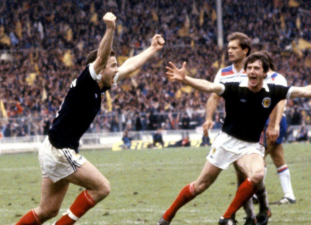 A John Robertson penalty helped Scotland beat England at Wembley in 1981.