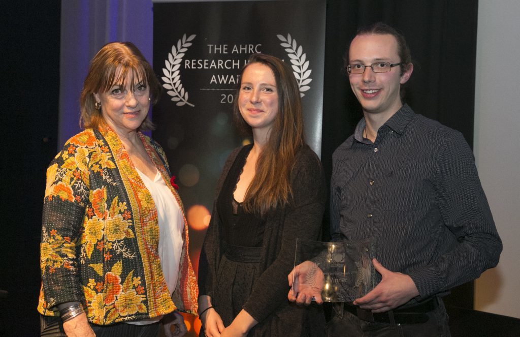 Kieran Baxter with collaborator Alice Watterson and Jan Dalley, arts editor at the Financial Times.