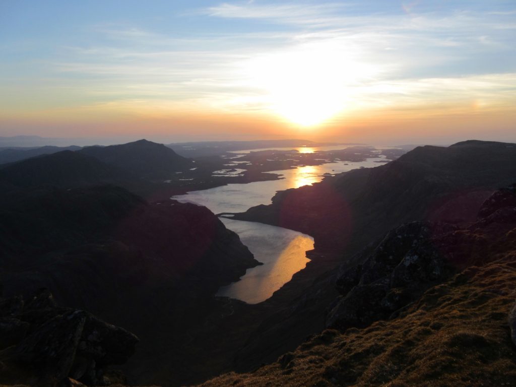 Sunrise from A' Mhaighdean in Fisherfield.