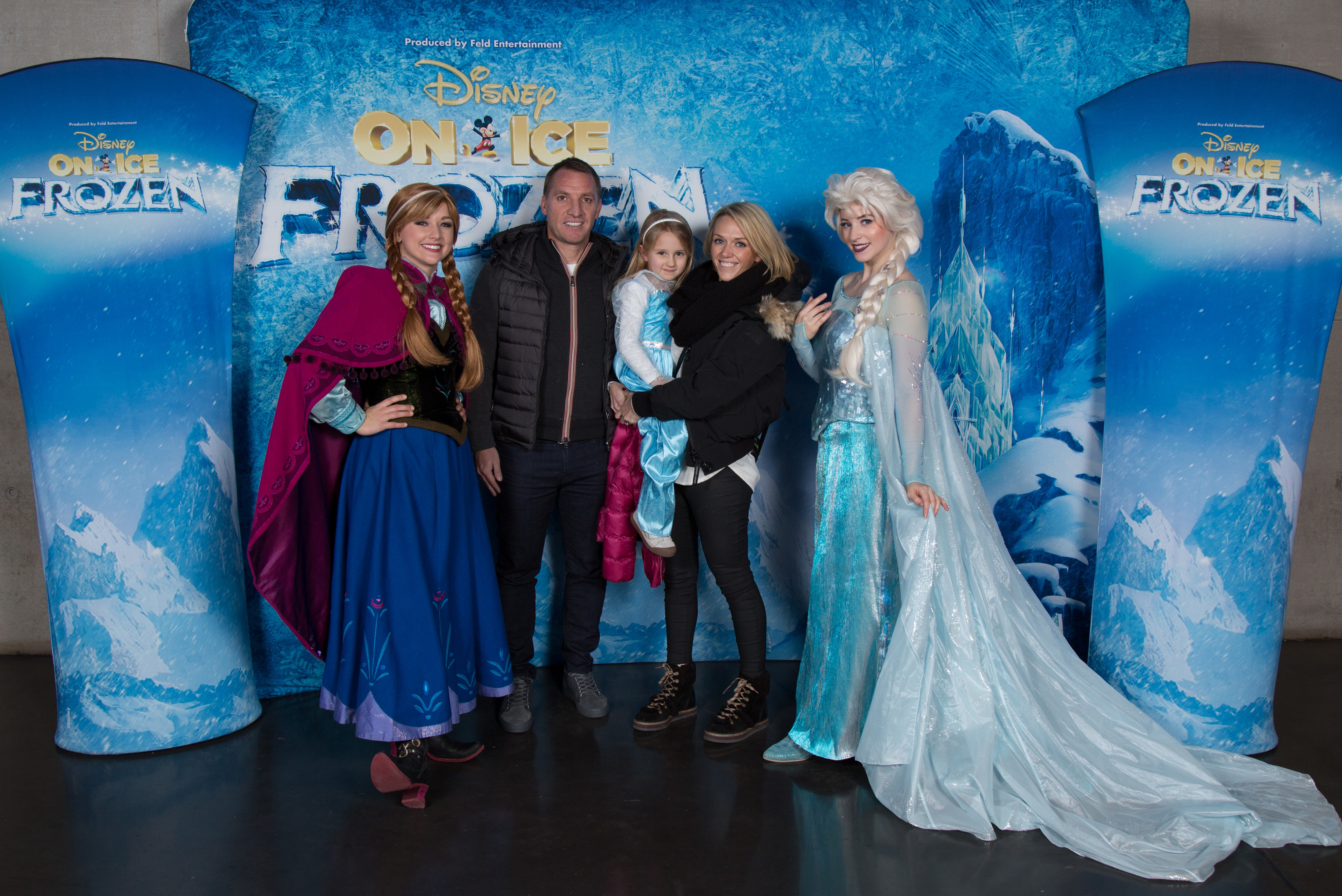 Celtic coach Brendan Rodgers and family at the Glasgow premiere.