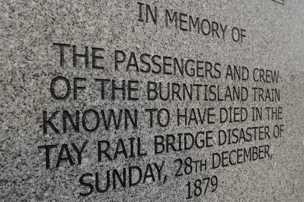 Memorial to the victims of the Tay Rail Bridge Disaster in Wormit.