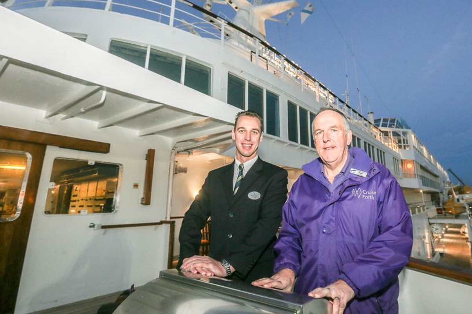 Simon Vickers, Olsen Cruise director, and Peter Wilson, project manager of Cruise Forth.