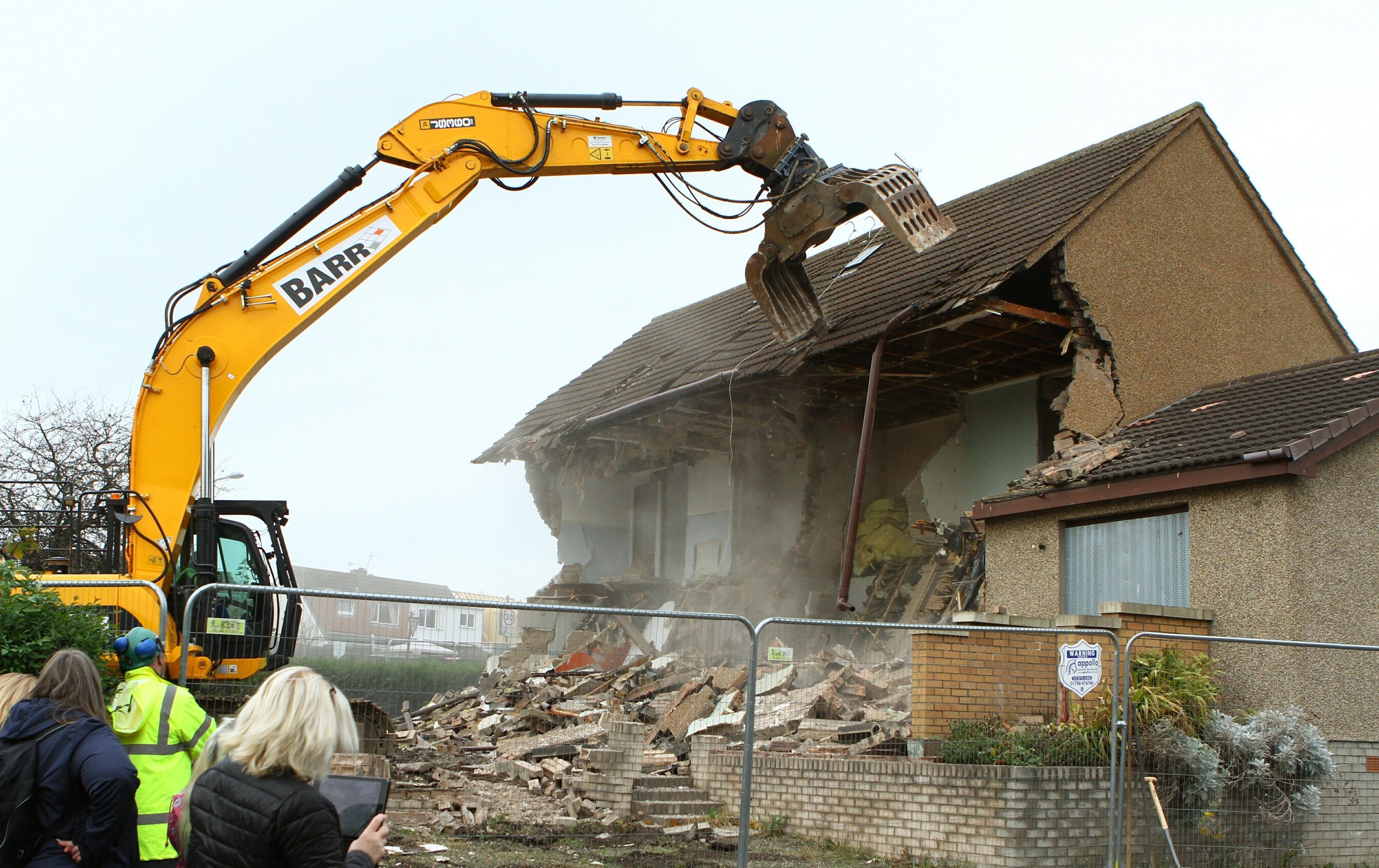 The first two houses were brought down in 2016