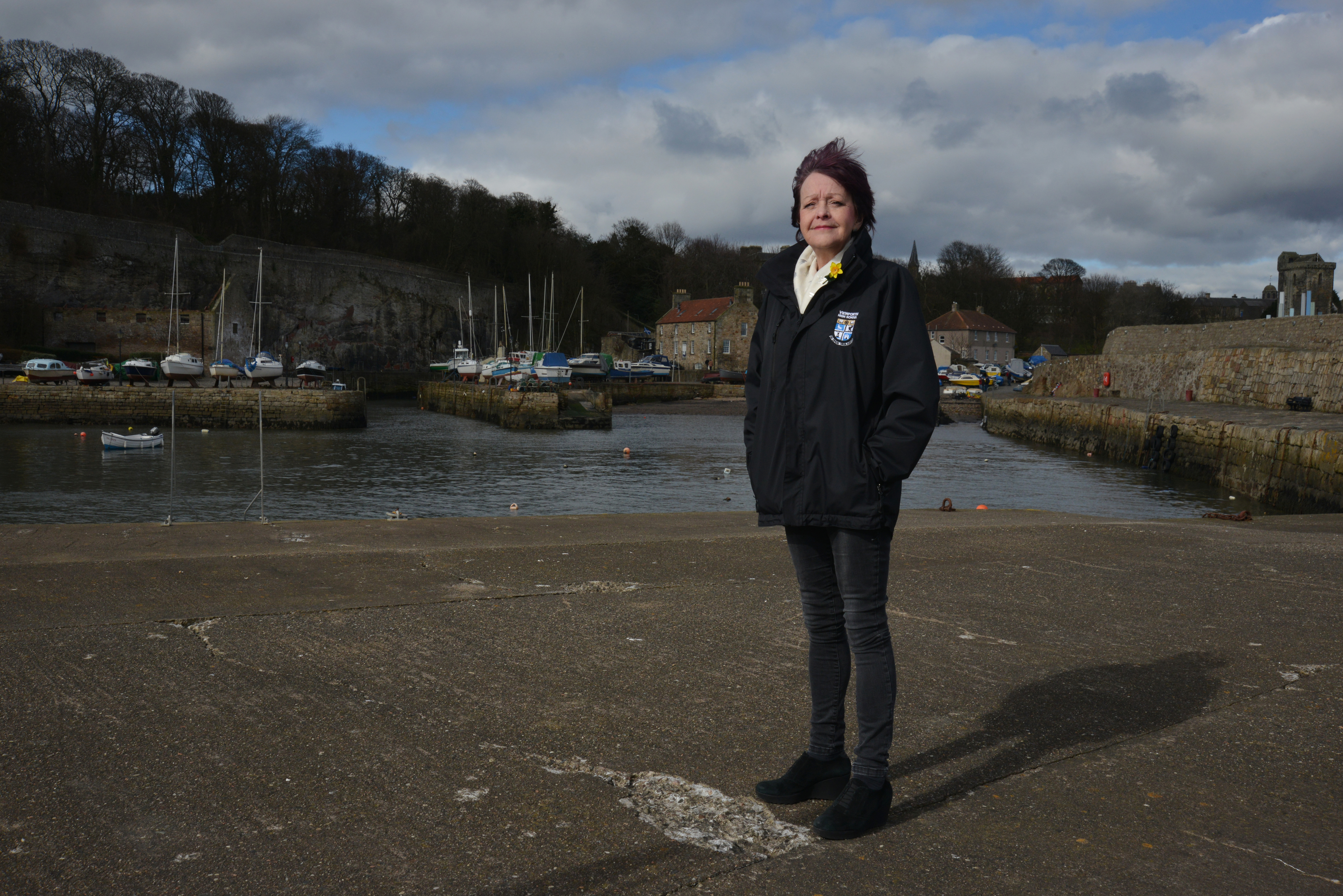 Kirkcaldy councillor Kay Carrington at Dysart Harbour.