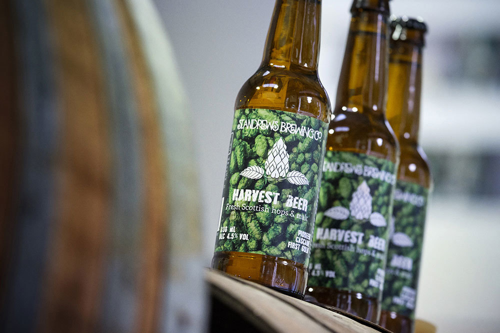 Harvest Beer is made using hops grown in Dundee