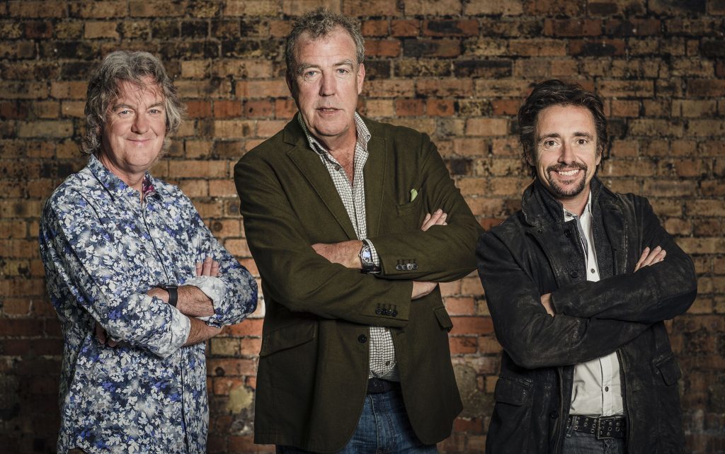 James May, Jeremy Clarkson and Richard Hammond during filming of The Grand Tour