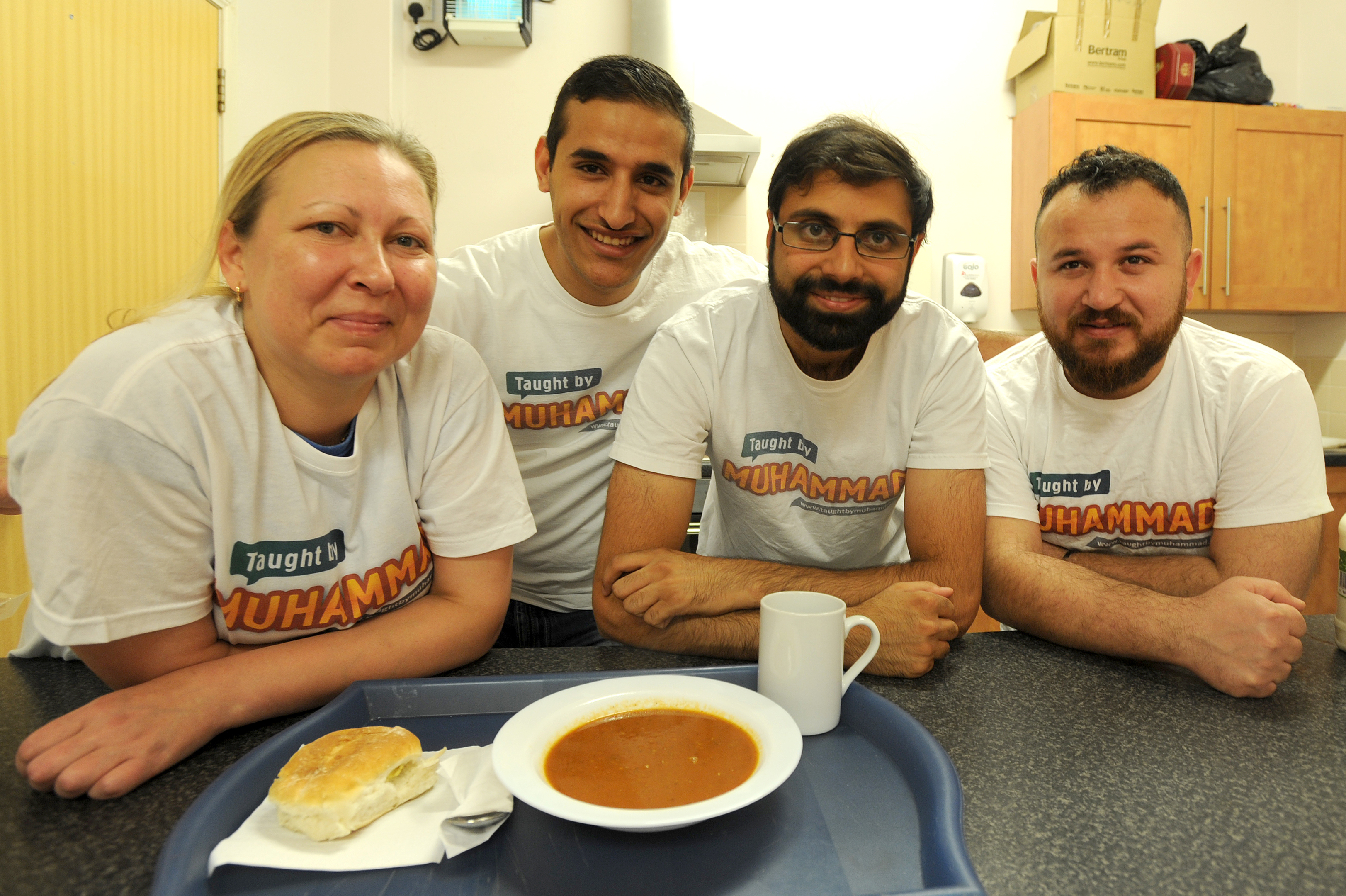 Rizwan Rafik and his Taught By Muhammad colleagues work on the front line of tackling poverty. They are pictured in 2016.