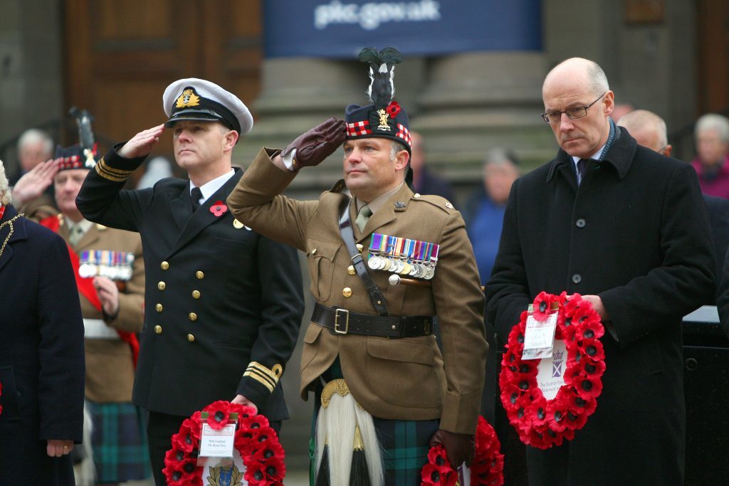 The ceremony at the Mercat Cross in Perth.