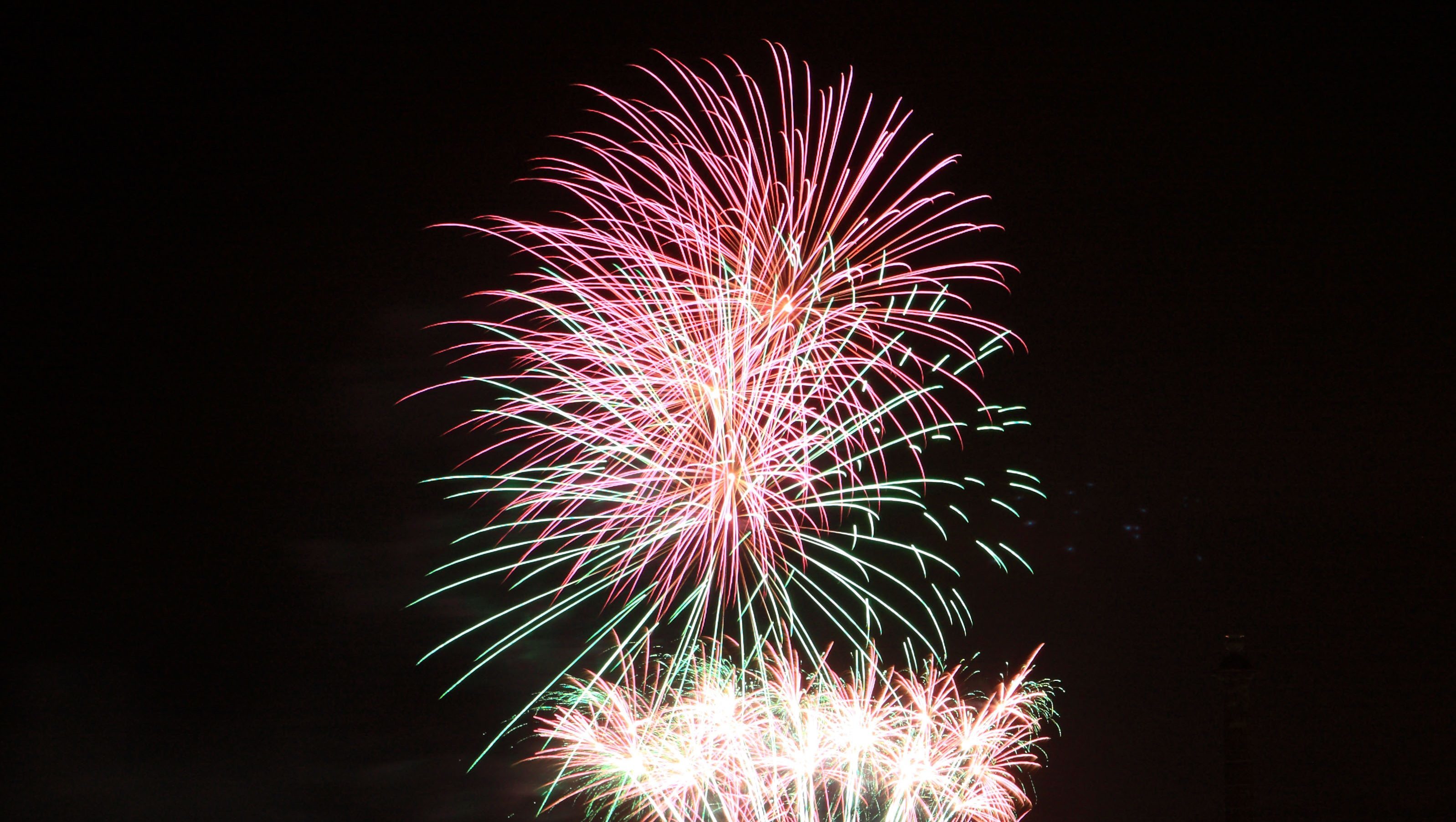 Fireworks above the River Tay in Perth.