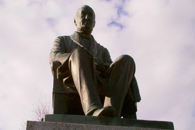 Reid's statue at the Reid Park, Forfar.