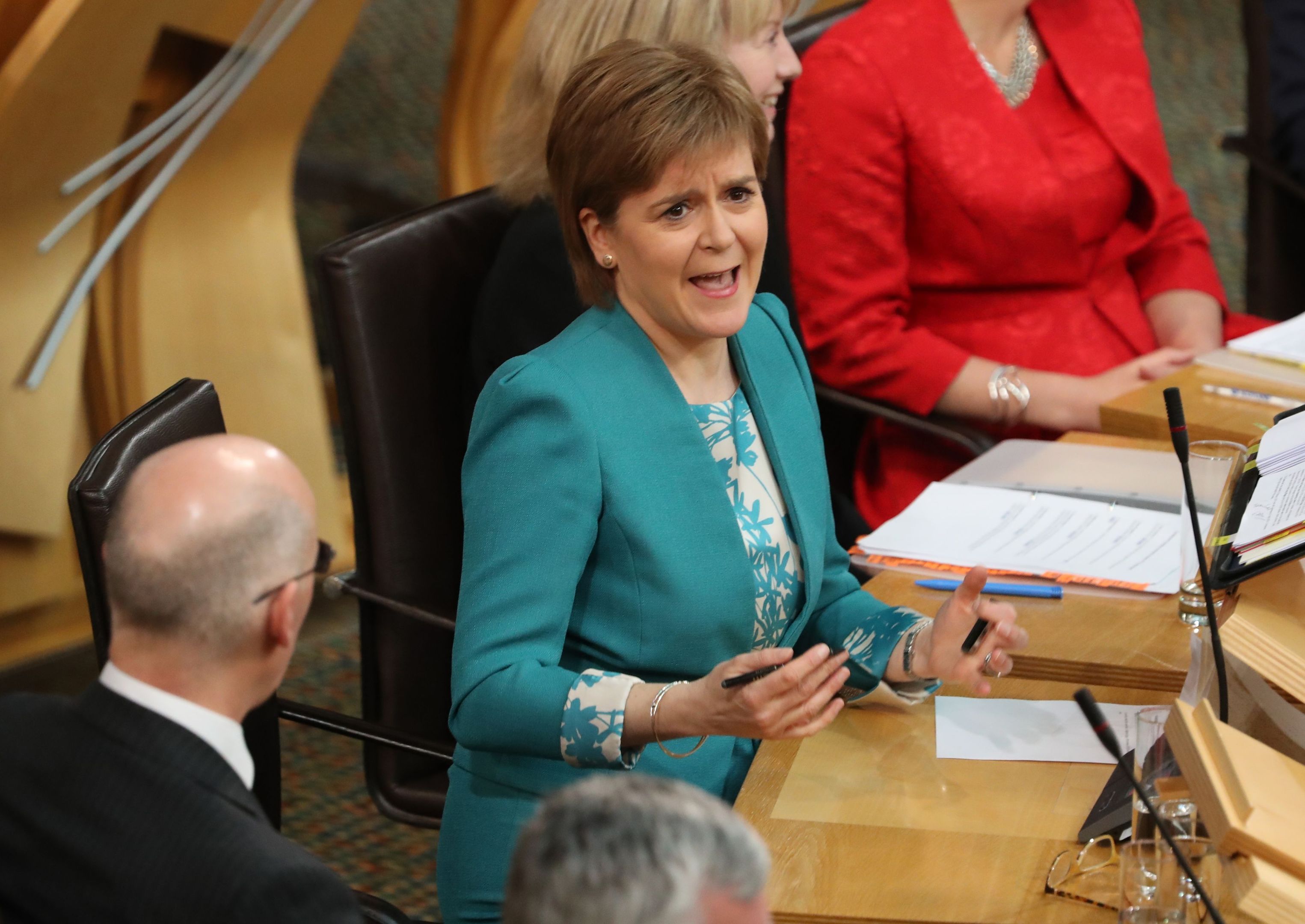 First Minister Nicola Sturgeon speaking during First Minister's Questions.