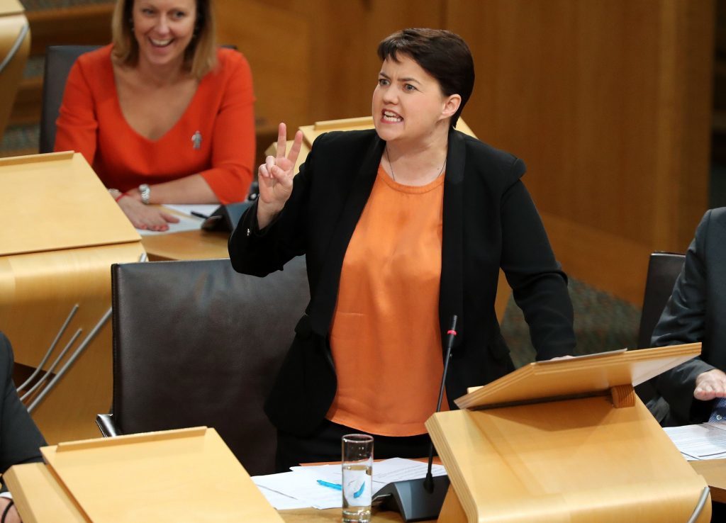 Ruth Davidson during First Minister's Questions.