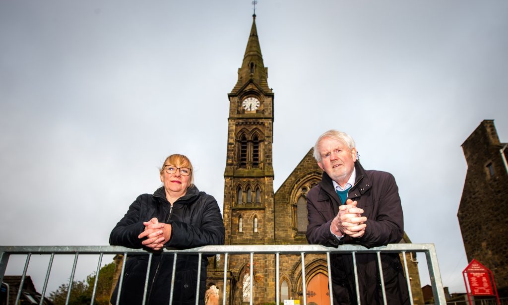 Jan Wincott, chairwoman of Leslie Community Council, and Ian Nimmo White.