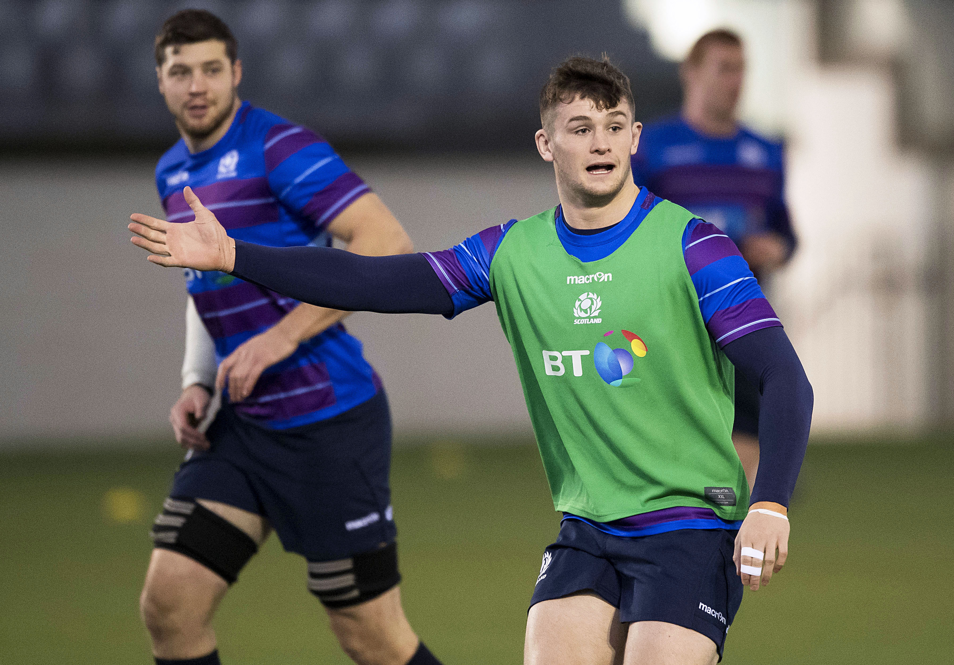 Magnus Bradbury (r) goes straight back into the Scotland team.