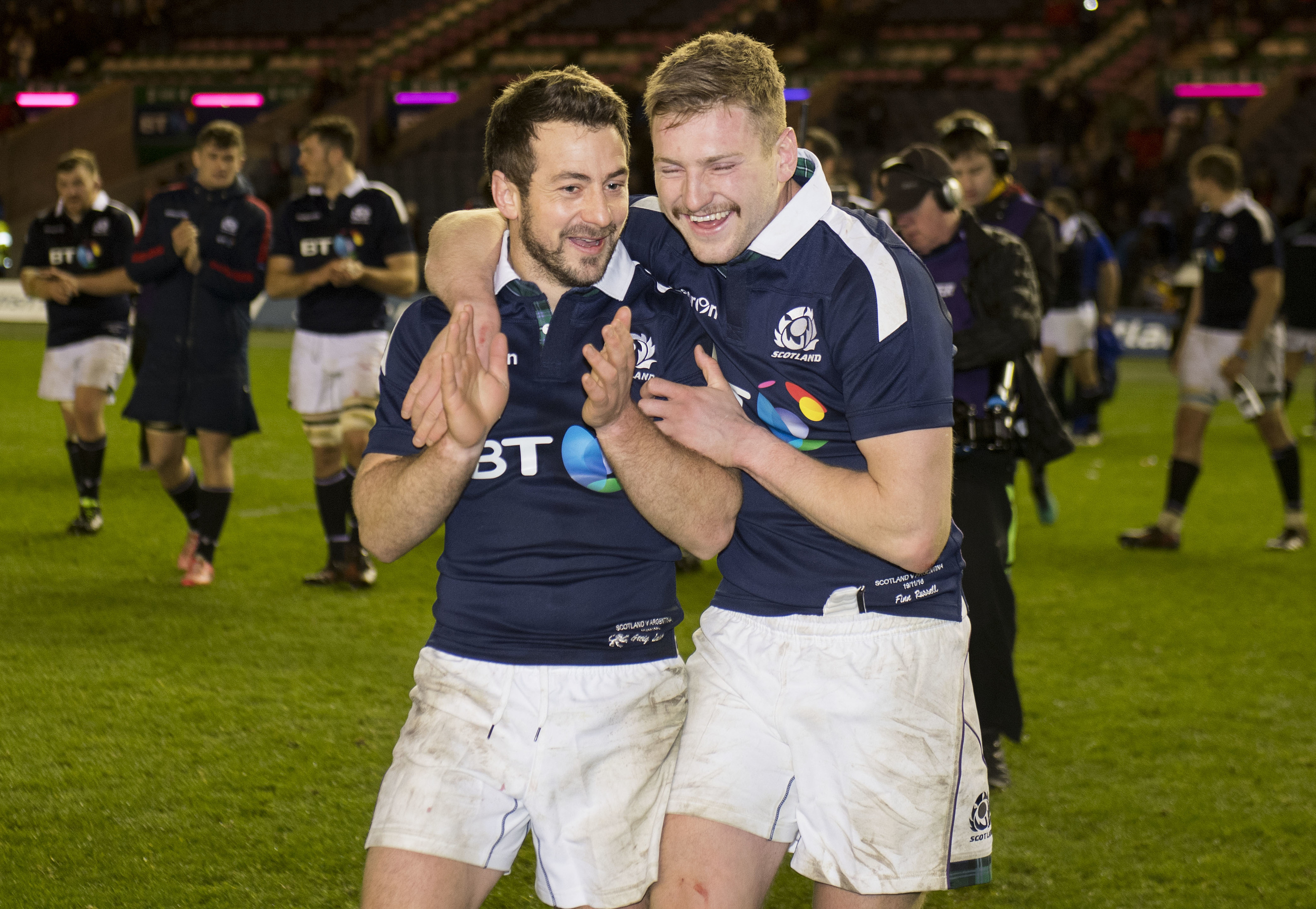 Finn Russell and Greig Laidlaw will get back toether to perfect their drop goal routine this week.