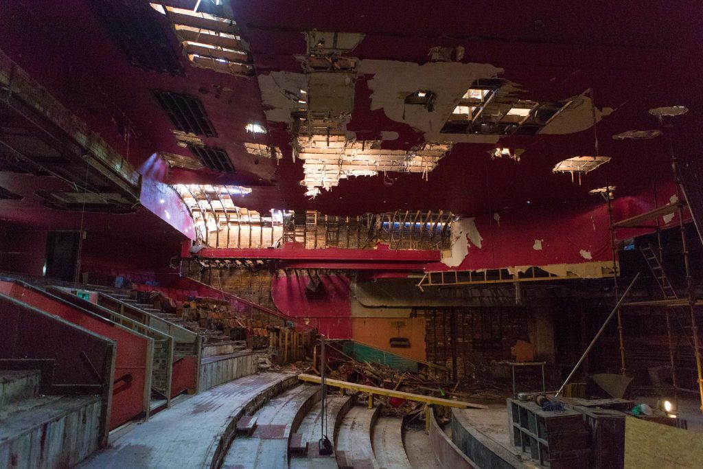 Courier News - Fife Story - Jonathan Watson - Kirkcaldy - A group of Kirkcaldy enthusiasts are currently renovating the old ABC Cinema in Kirkcaldy with a view to re-opening it as The Kings Theatre. - Pictured: Internal photographs of the work being done to renovate the old ABC Cinema into The Kings Theatre. - Tuesday 1 November 2016